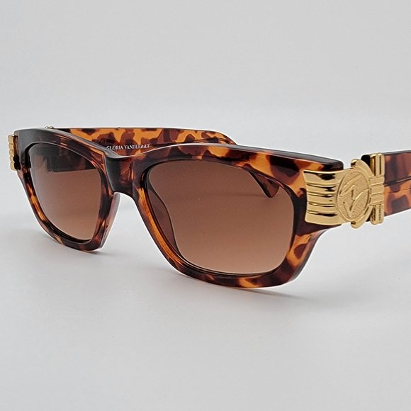 Gloria Vanderbilt GV Tortoise Gold Frame Brown Gradient Lens Sunglasses 50mm main image 10